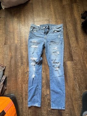 H&M Light Blue Ripped Skinny Jeans